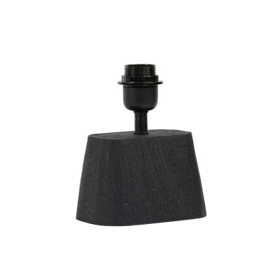 Kardan Matt Black Wood Table Lamp Base 21cm