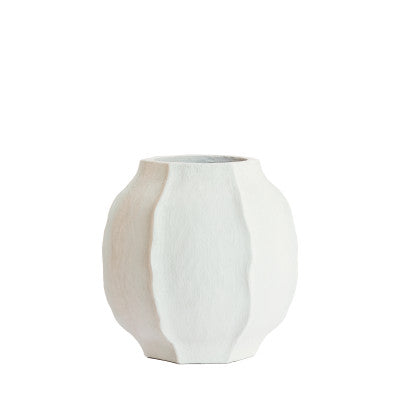 Saphira Matt White Vase 40.5cm