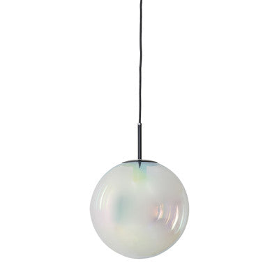 Medina Rainbow Glass & Black Pendant Light 30cm