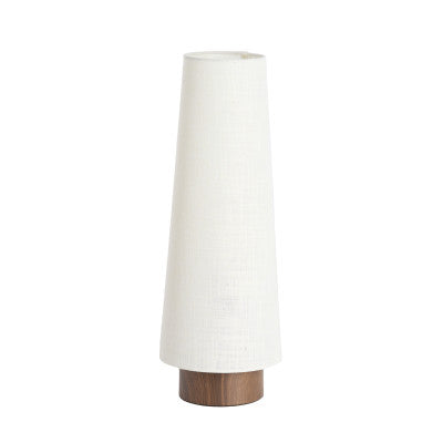 Howie Dark Brown Wood Effect & Cream Table Lamp 52.5cm