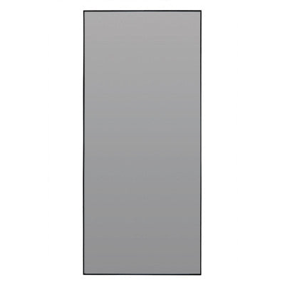 Zeneta Smoked Glass & Black Rectangular Full Length Leaner Mirror 180cm