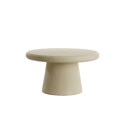 Kulona Beige Wood Round Coffee Table 70cm