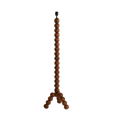 Veglio Oiled Brown Wood Floor Lamp Base