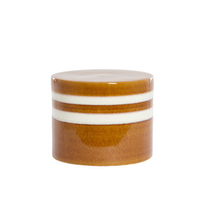 Mooca Cognac/White Ceramic Round Side Table 34cm
