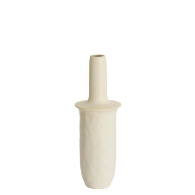 Sennes Matt Cream Ceramic Vase 56cm