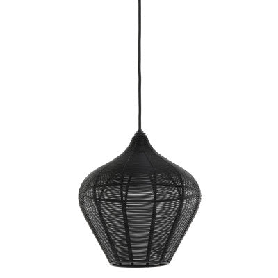 Alvaro Matt Black Metal Pendant Light 27cm