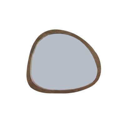 Sonora Matt Dark Brown Organic Wall Mirror 70cm