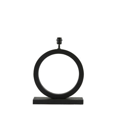 Tinar Matt Black Wood Table Lamp Base