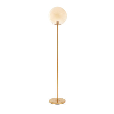 Medina Amber Glass & Gold Floor Lamp