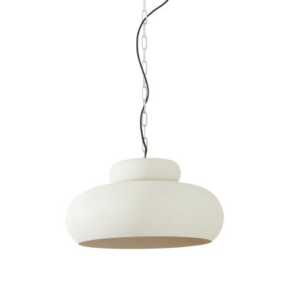 Neiva Matt Cream Metal Pendant Light 46cm