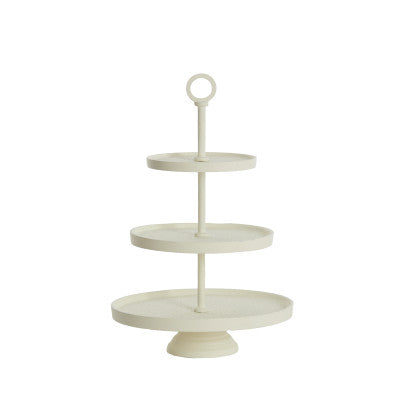 Lutek Cream Metal 3 Tier Display Unit