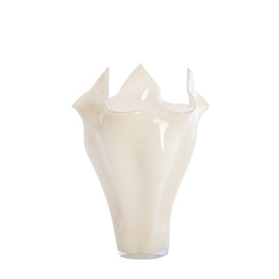 Aiora Milky Cream Glass Vase 46cm