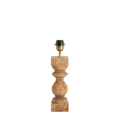 Cumani Dark Brown Wood Table Lamp Base
