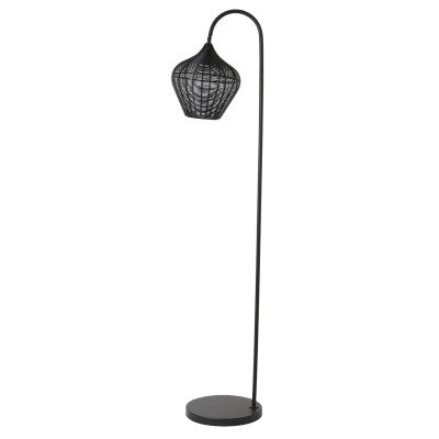 Alvaro Matt Black Metal Floor Lamp