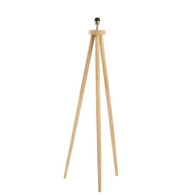 Ilias Matt Natural Wood Tripod Floor Lamp
