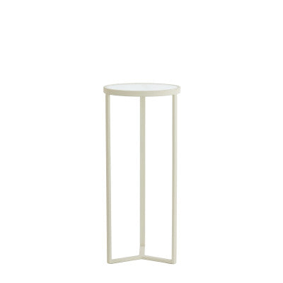 Retiro Clear Ribbed & Cream Glass Plinth 81cm