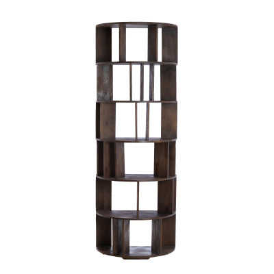 Limpya Matt Dark Russet Wood Open Wall Cabinet