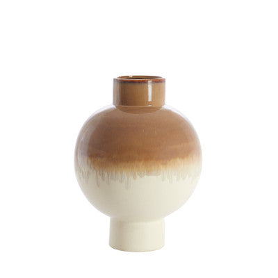Zelata Cream & Taupe Ceramic Vase 46cm