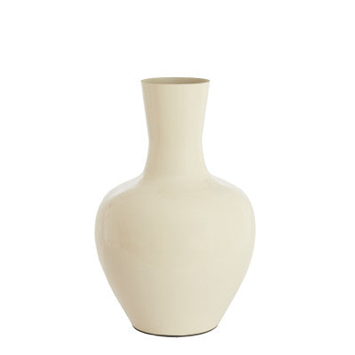 Nana Gloss Cream Metal Vase 69cm