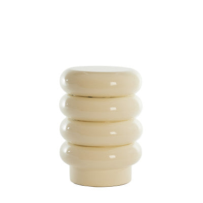 Mirogi Cream Metal Round Side Table