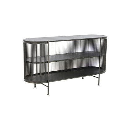 Yinthe Black Metal Wide Open Display Unit 80cm