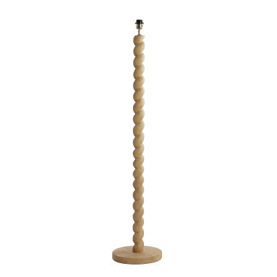 Nanno Matt Natural Wood Floor Lamp Base