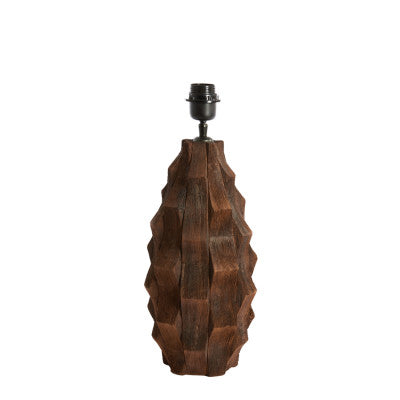 Takabe Chocolate Brown Wood Table Lamp Base 38cm