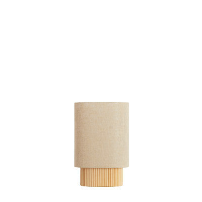 Laslo Natural Wood & Linen Table Lamp 45cm