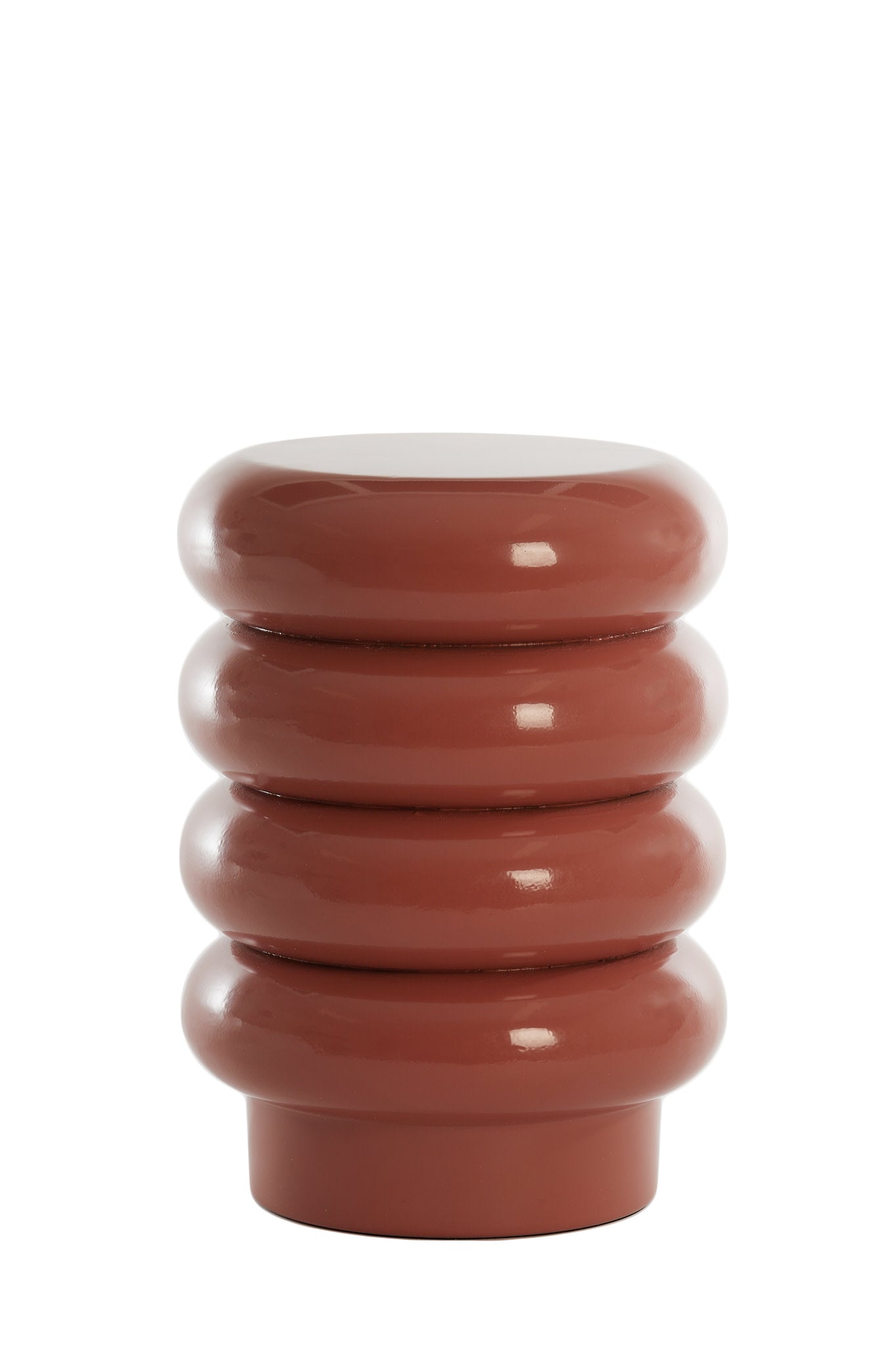 Mirogi Coral Ribbed Metal Round Side Table