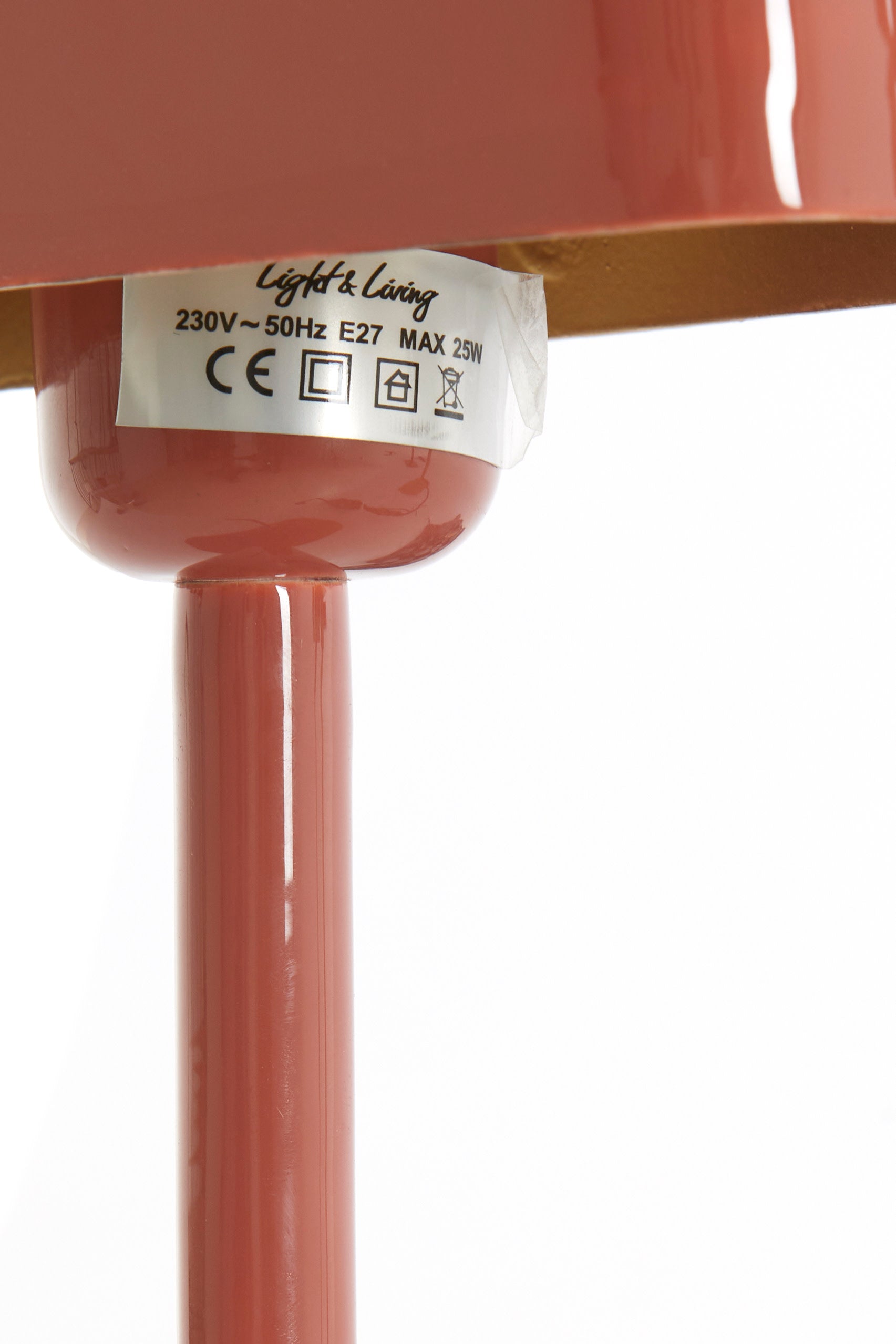 Elenie Gloss Dark Coral Metal Table Lamp