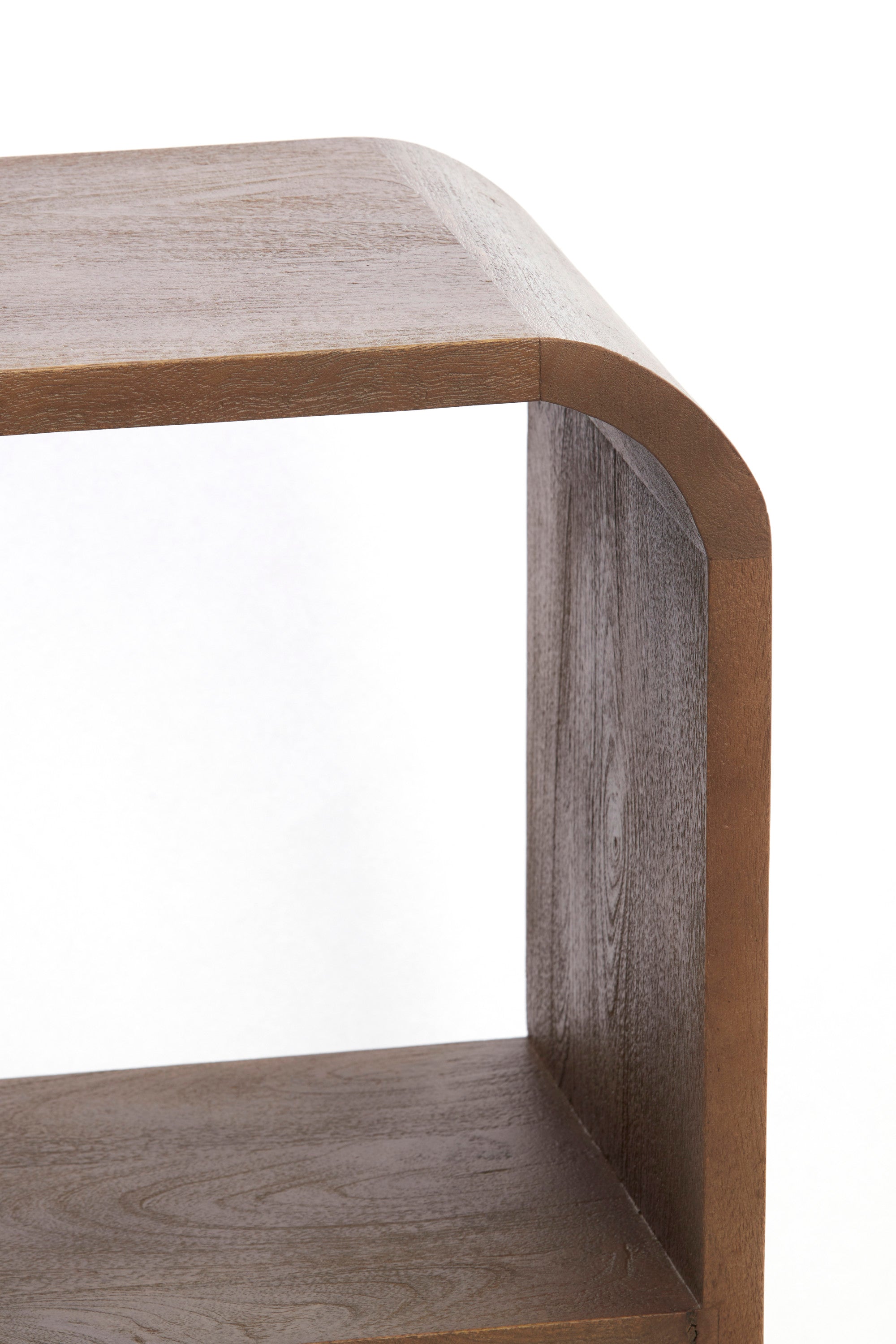 Labare Grey/Dark Brown Wood Open Display Unit 82cm