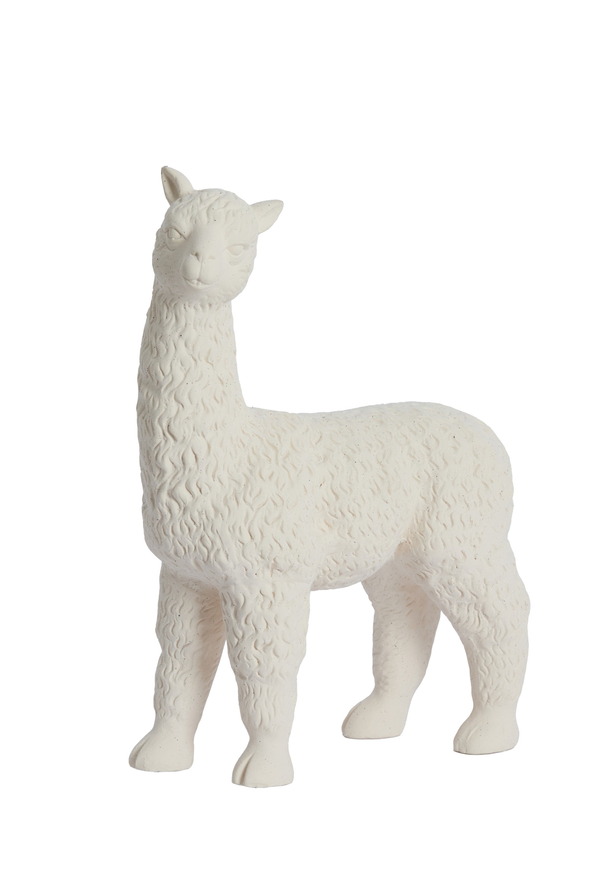Alpaca Matt Cream Ceramic Ornament