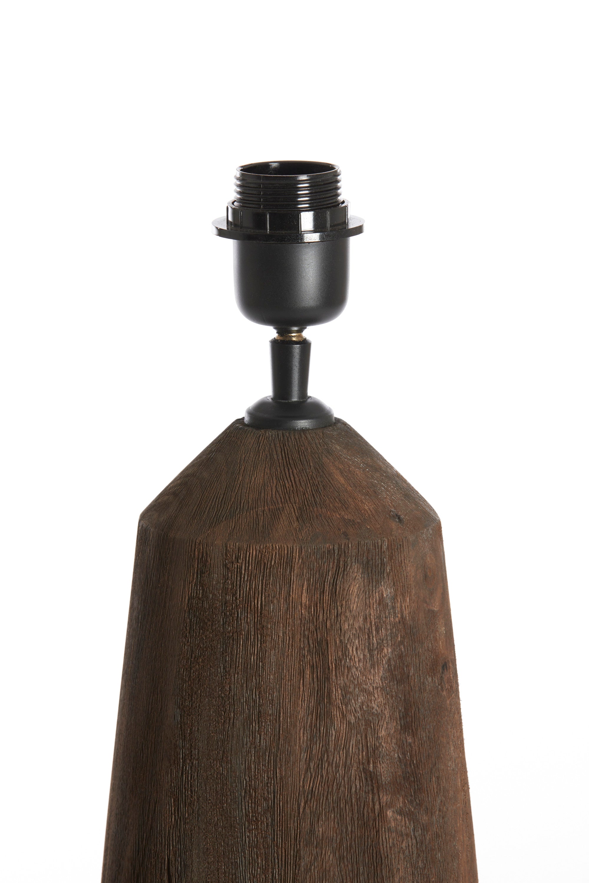 Trapani Matt Dark Brown Wood Table Lamp Base 45cm