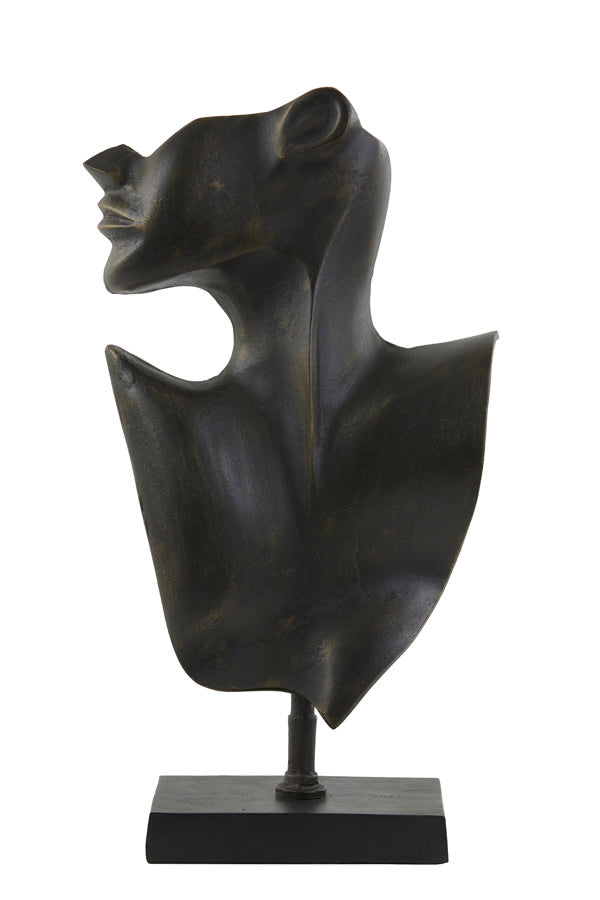Face Dark Bronze/Matt Black Metal Ornament