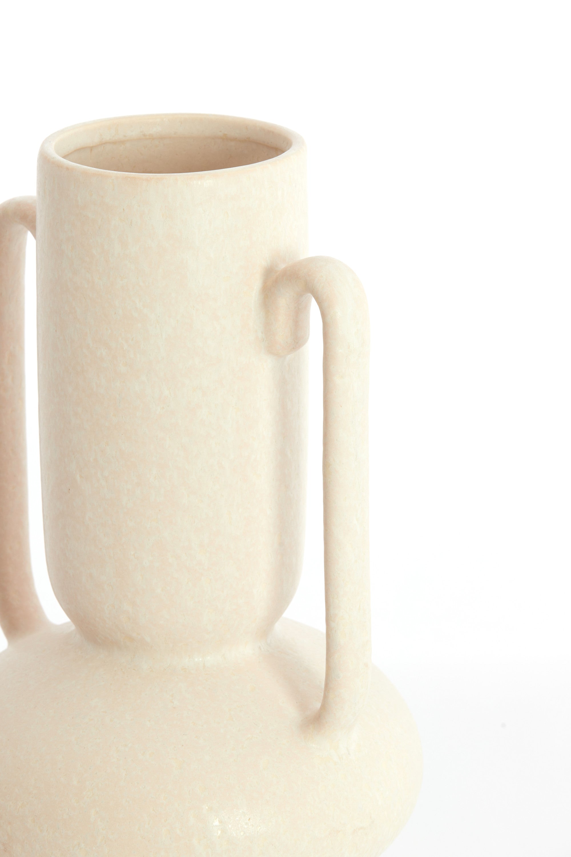 Otaru Cream Handled Ceramic Vase