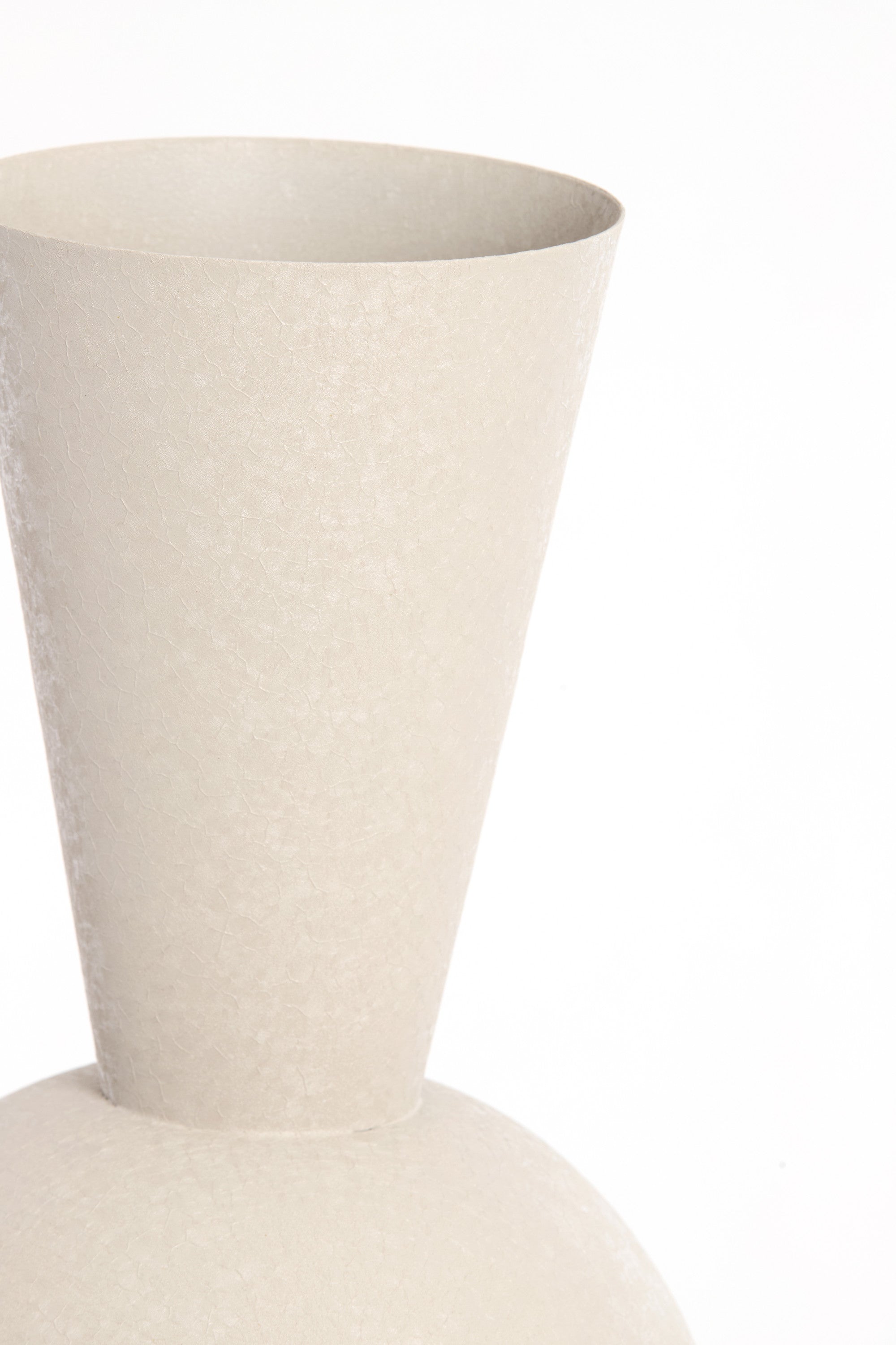Chedi Matt Light Grey Metal Vase 60cm