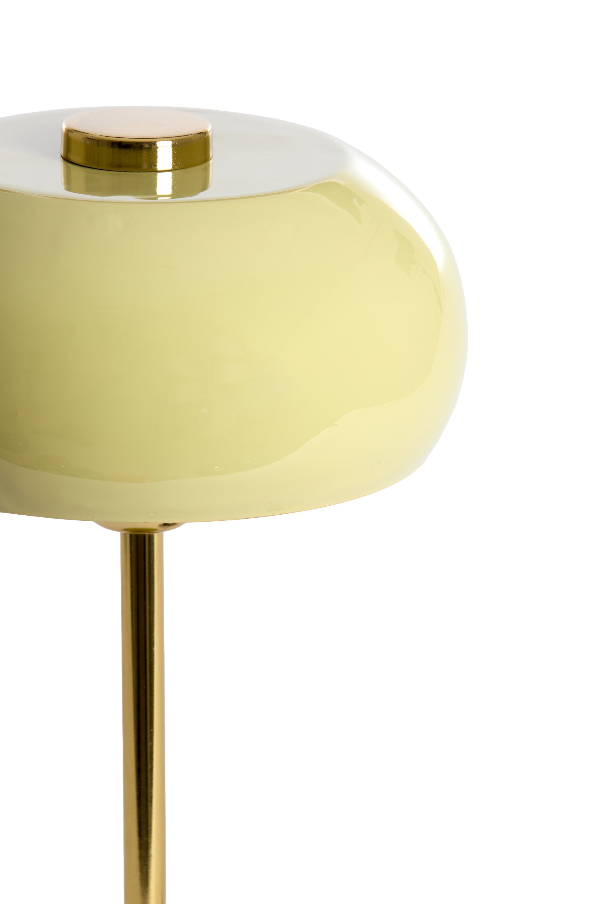 Surin Gloss Light Green & Gold Metal Table Lamp