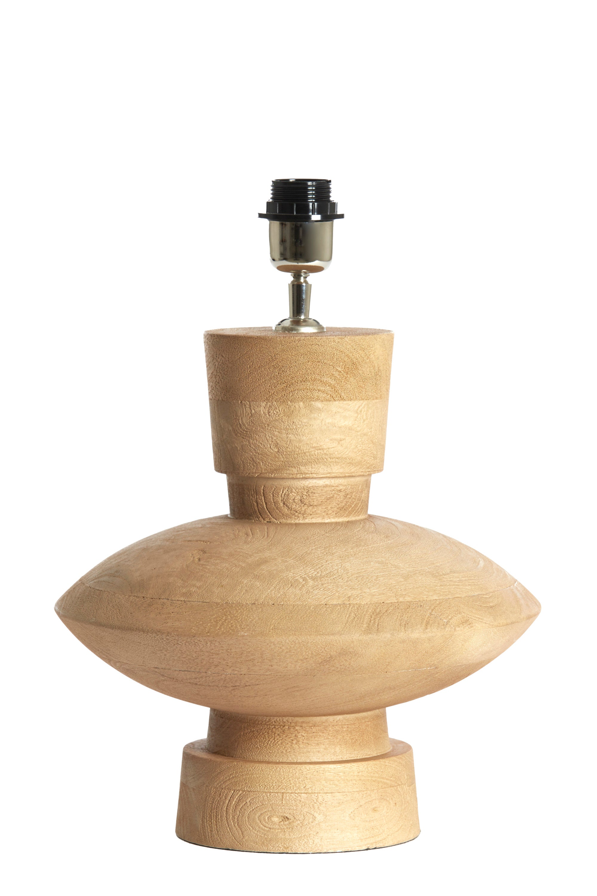 Fiera Matt Natural Wood Table Lamp Base 31cm