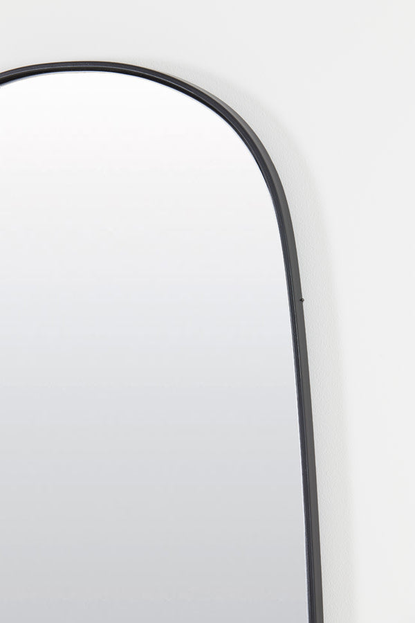 Libra Smoked Glass & Matt Black Rectangular Wall Mirror