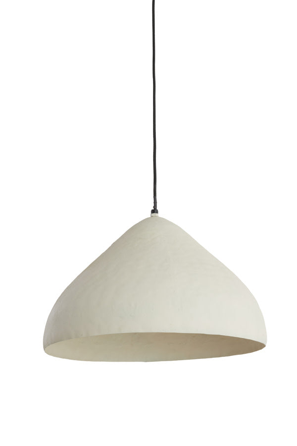 Elimo Matt Cream Metal Pendant Light 40cm
