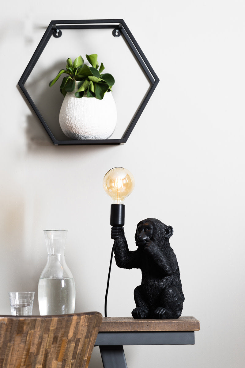 Monkey Black Table Lamp