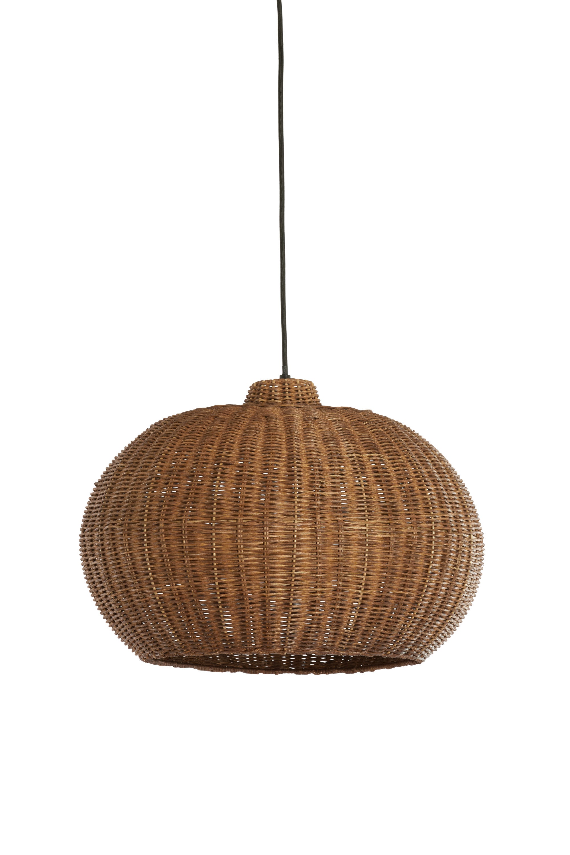 Melzor Dark Brown Rattan Pendant Light 45cm