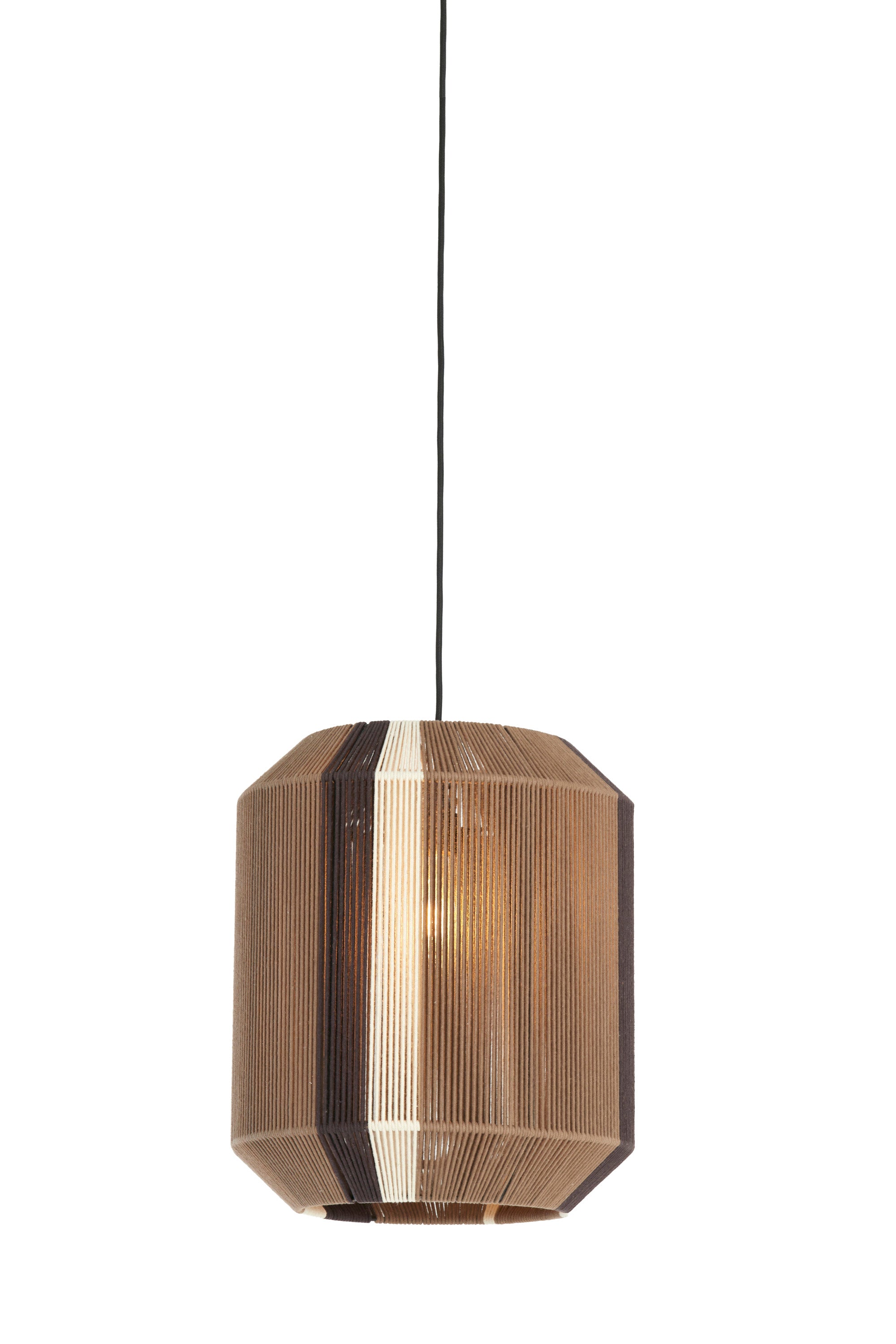 Kozana Brown & Cream Pendant Light 36cm