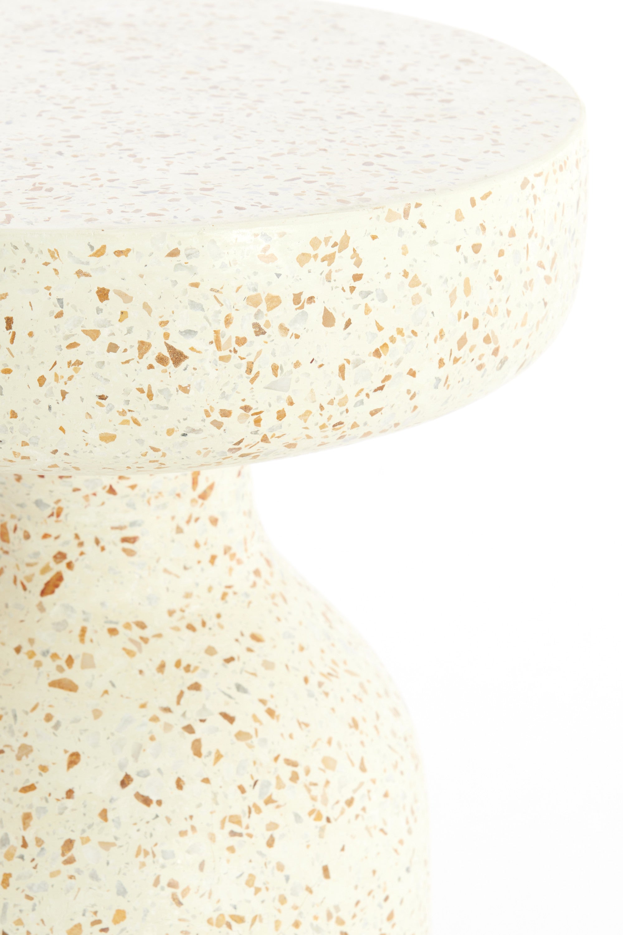 Moravit Cream Terrazzo Round Side Table