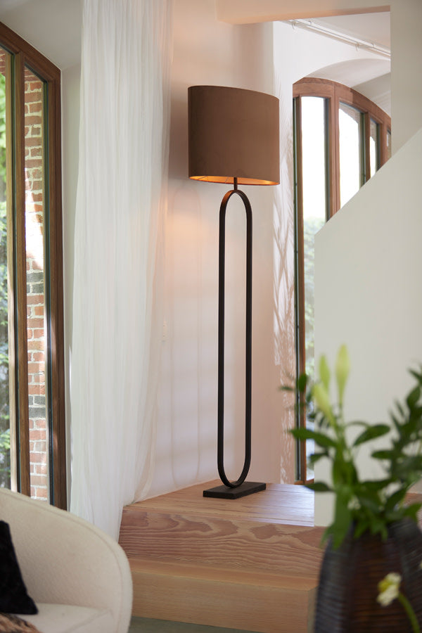 Jamiri Matt Black Metal Floor Lamp Base