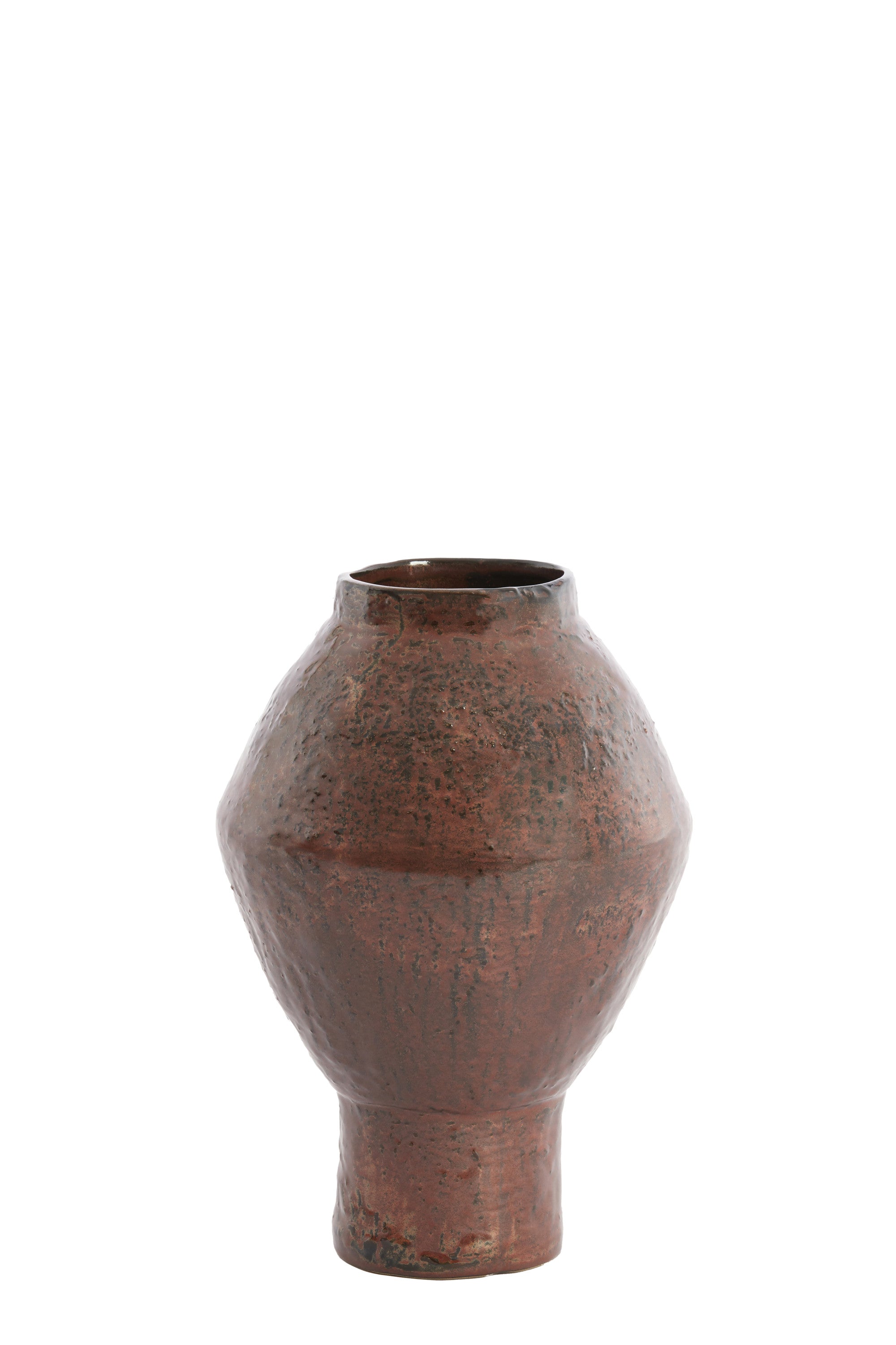 Vasora Matt Dark Red/Brown Ceramic Vase 33cm