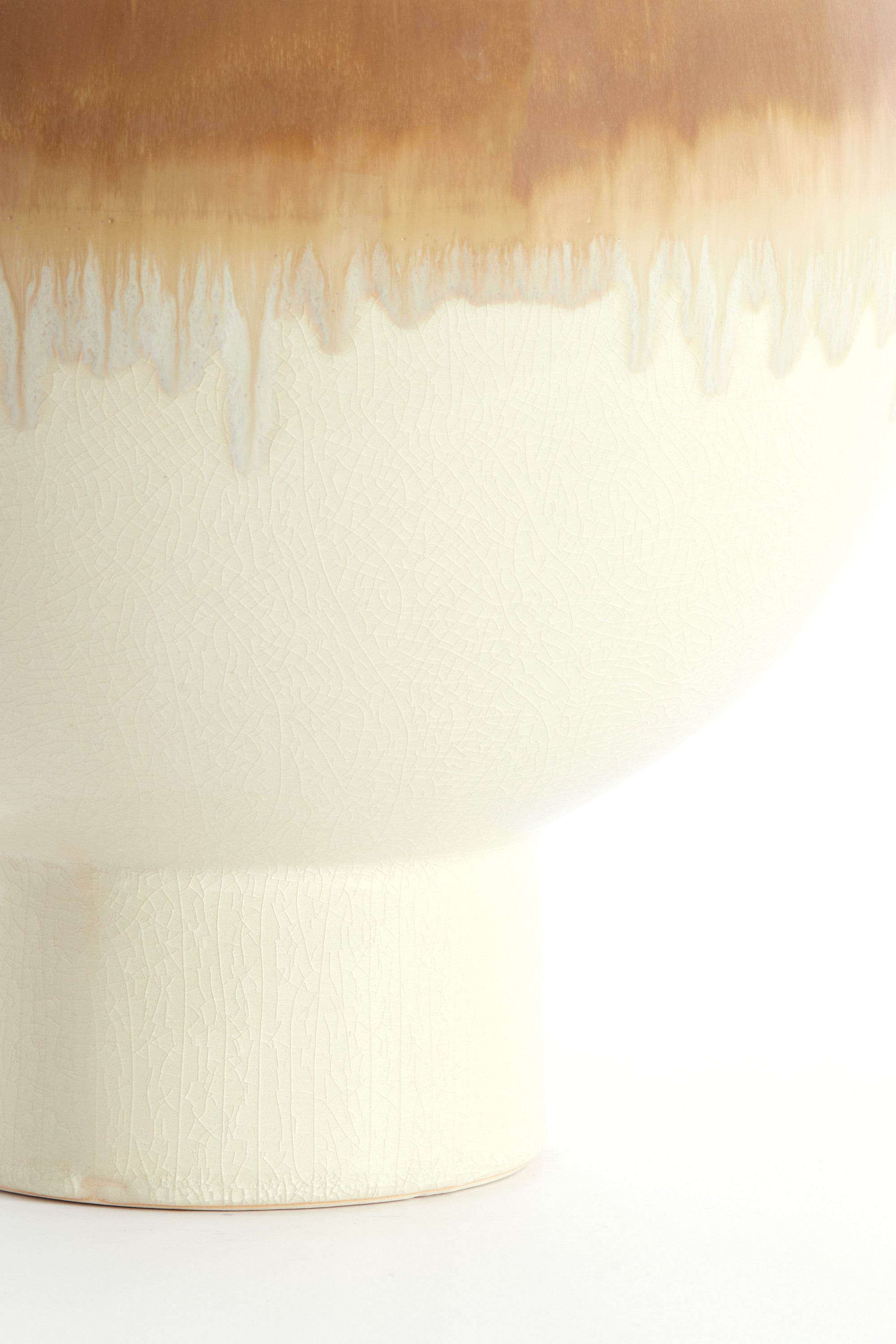 Zelata Cream & Taupe Ceramic Vase 38cm
