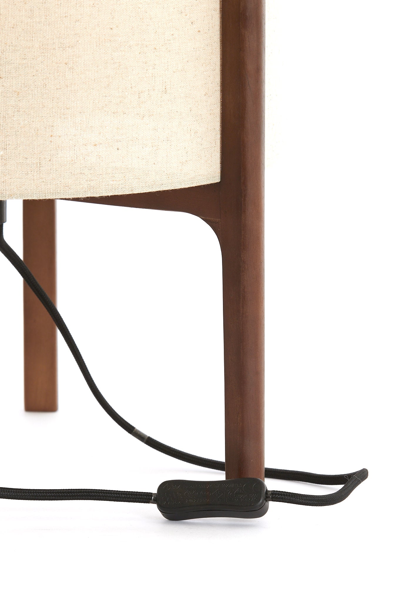 Litto Dark Brown & Natural Linen Table Lamp 44cm