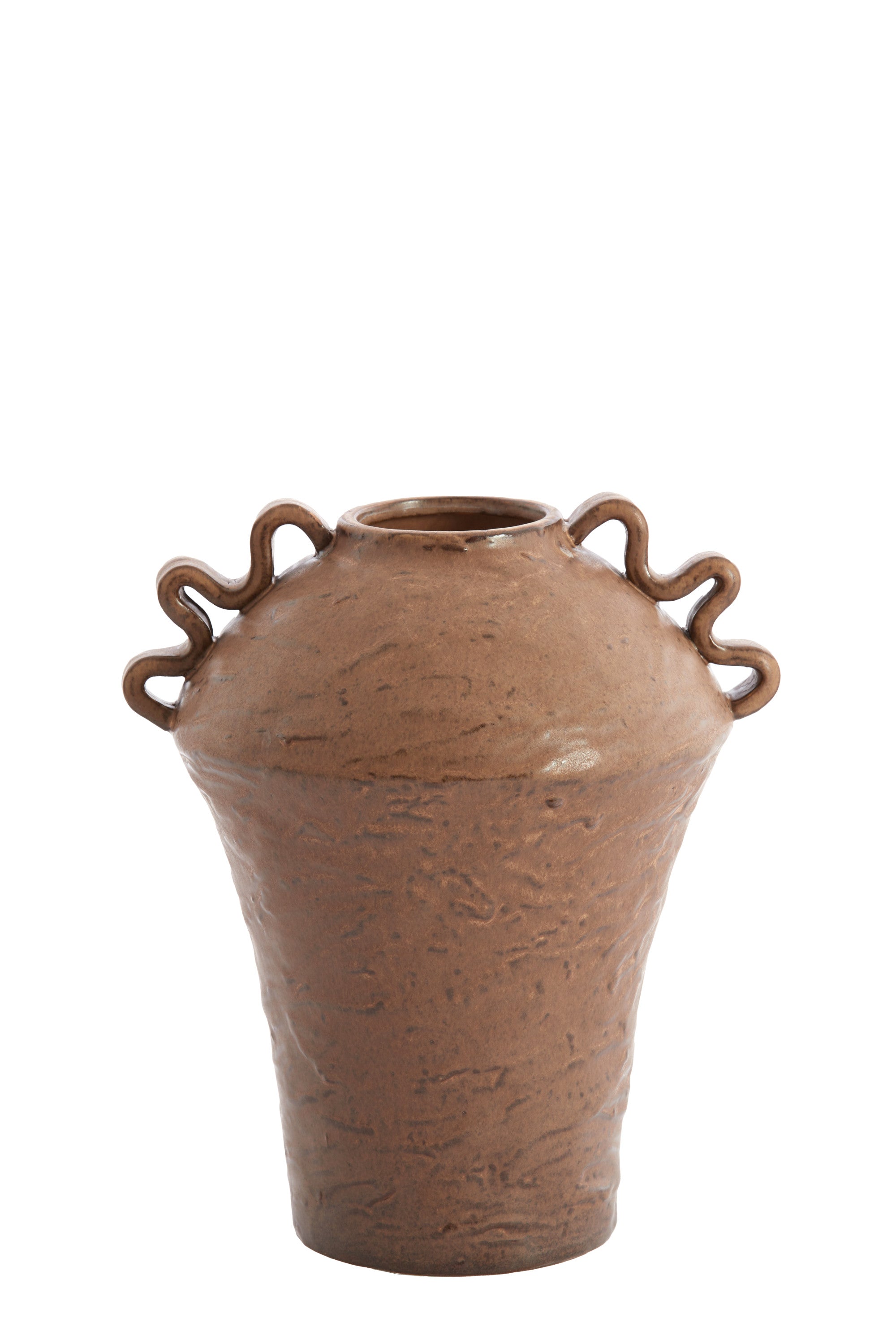 Volca Brown Ceramic Vase 28cm