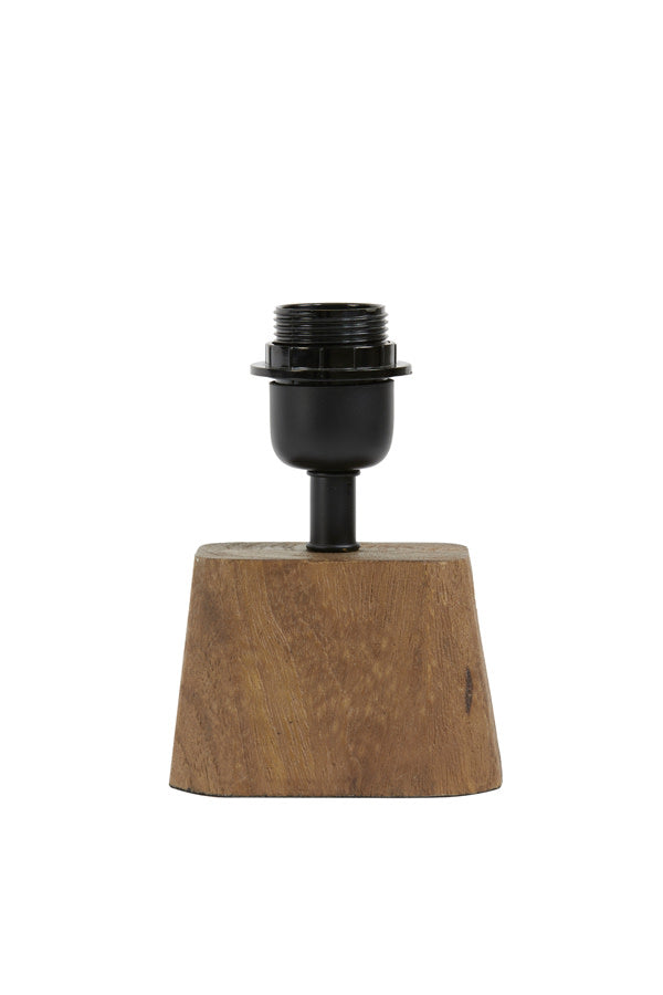 Kardan Matt Brown Wood Small Table Lamp Base 19cm